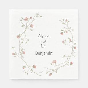 Aangepast sage en blush Bohemian Wedding Napkin Servet