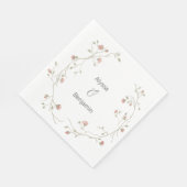 Aangepast sage en blush Bohemian Wedding Napkin Servet (Hoek)