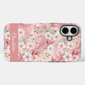Aangepast Sakura-bloempatroon Roze Case-Mate iPhone Case (Achterkant (horizontaal))
