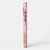 Aangepast Sakura-bloempatroon Roze  iPhone Hoesje (Linkerkant)