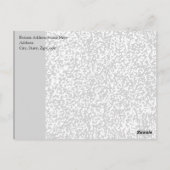 Aangepast samenstellingsboek zwart/witschool/leraa briefkaart (Achterkant)