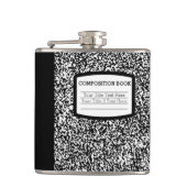 Aangepast samenstellingsboek zwart/witschool/leraa heupfles (Voorkant)