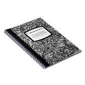 Aangepast samenstellingsboek zwart/witschool/leraa notitieboek (Rechterzijde)