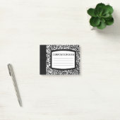 Aangepast samenstellingsboek zwart/witschool/leraa post-it® notes (Kantoor)