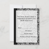 Aangepast samenstellingsboek zwart/witschool/leraa RSVP kaartje (Achterkant)