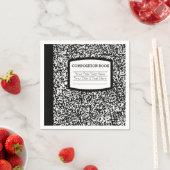 Aangepast samenstellingsboek zwart/witschool/leraa servetten (Insitu)