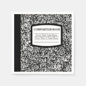 Aangepast samenstellingsboek zwart/witschool/leraa servetten (Voorkant)