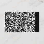 Aangepast samenstellingsboek zwart/witschool/leraa visitekaartje (Achterkant)