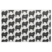 Aangepast Samoyed Dog Silhouette Stof (Fat Quarter)