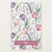 Aangepast Scandinavisch Tulp Bloemmotief Planner (Voorkant)