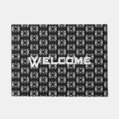 Aangepast Scandinavisch zwart-wit modern design Deurmat (Voorkant)