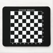 Aangepast schaakbord met cijfers en letters muismat (Voorkant)