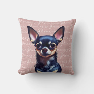 Aangepast Schattig Chihuahua Pink Kussen