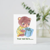 Aangepast Schattig klein beer kerstgroen (Staand voorkant)