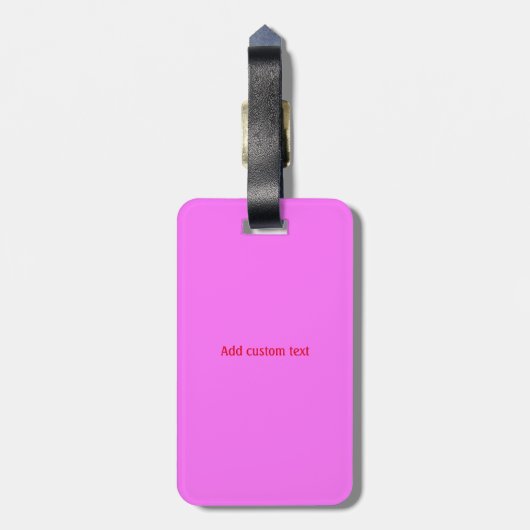 Aangepast schattig modern palm genaamd geel Label Bagagelabel (Achterkant verticaal)