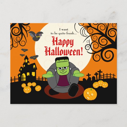 Aangepast schattig spooky Halloween Frankenstein m Briefkaart (Voorkant)