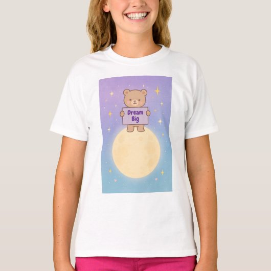 Aangepast Schattige Beer Moon T-shirt (Voorkant)