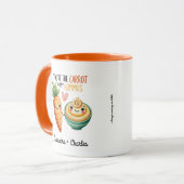 Aangepast Schattige paar "Wortel aan mijn Hummus" Mok (Voorkant links)