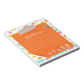 Aangepast Schattige Sinaasappel Een notitie van he Notitieblok (Schuin)