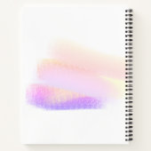 Aangepast schetsboek roze paarse penseeldruppels notitieboek (Achterkant)