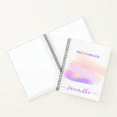 Aangepast schetsboek roze paarse penseeldruppels notitieboek (Binnen)