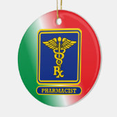 Aangepast schild voor apotheker keramisch ornament (Links)