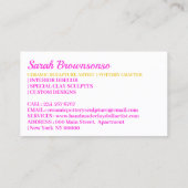 Aangepast schilderdoek voor kunstenaars visitekaartje (Achterkant)