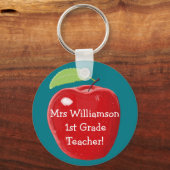 Aangepast schilderen van Apple-leerkrachten Sleutelhanger (Voorkant)