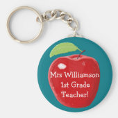 Aangepast schilderen van Apple-leerkrachten Sleutelhanger (Voorkant)