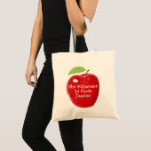 Aangepast schilderen van Apple-leerkrachten Tote Bag (Voorkant (product))