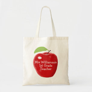 Aangepast schilderen van Apple-leerkrachten Tote Bag