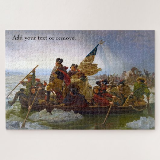 Aangepast schilderij "Washington door de Delaware" Legpuzzel (Horizontaal)