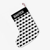 Aangepast Schildpad Silhouet Kleine Kerstsok (Achterkant (Hangend))