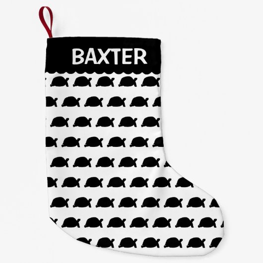 Aangepast Schildpad Silhouet Kleine Kerstsok (Voorkant)
