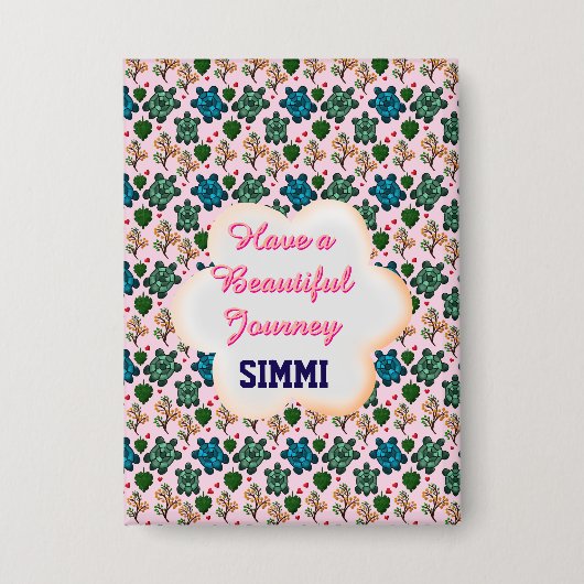 Aangepast schildpadpatroon button (Voorkant)