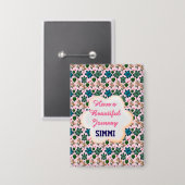 Aangepast schildpadpatroon button (Voorkant / Achterkant)