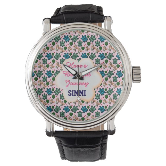 Aangepast schildpadpatroon horloge (Voorkant)
