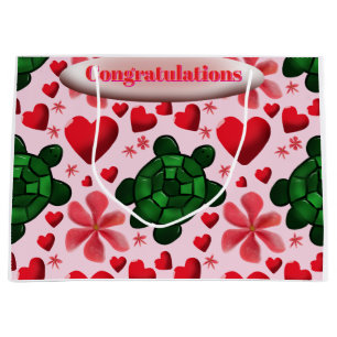 Aangepast schildpadpatroon inpakpapier groot cadeauzakje
