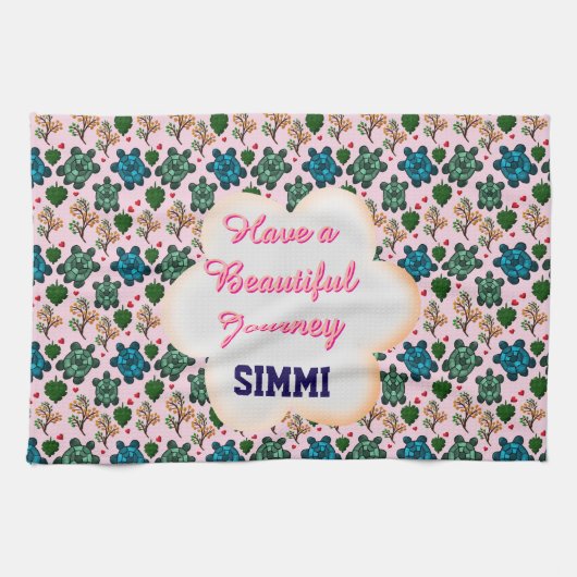 Aangepast schildpadpatroon theedoek (Horizontaal)