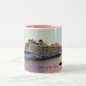Aangepast schip Nassau Daybreak en Cruise Ship Tweekleurige Koffiemok (Center)
