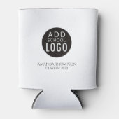 Aangepast school logo afstudeerfeestfavor blikjeskoeler (Voorkant)