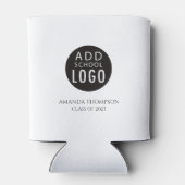 Aangepast school logo afstudeerfeestfavor blikjeskoeler (Achterkant)