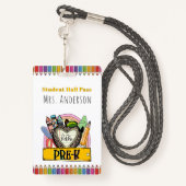 Aangepast schoolaanbod badge (Achterkant met draagriem)