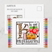 Aangepast schoolaanbod briefkaart (Voorkant / Achterkant)