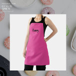 Aangepast Schort minimalistisch roze<br><div class="desc">Voor degenen die graag koken!</div>