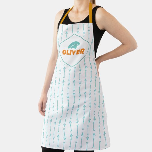 Aangepast Schort voor aangepast Boho Blue Arrow-pa (Insitu)