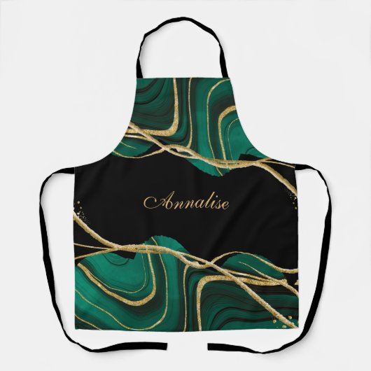 Aangepast Schort voor groene Gold Agate (Voorkant)