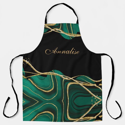 Aangepast Schort voor groene Gold Agate (Voorkant)