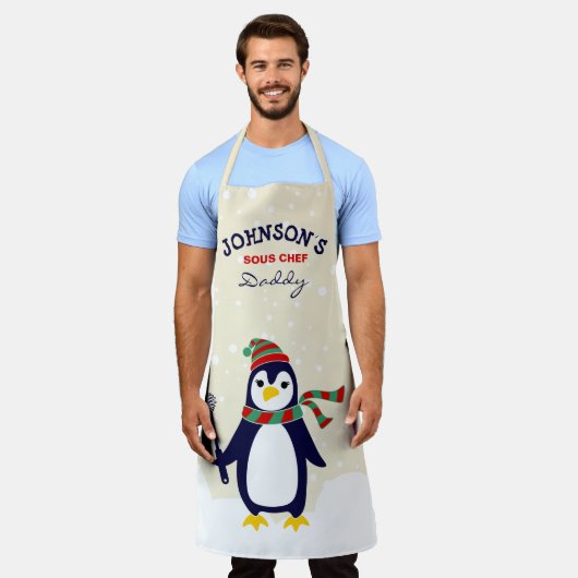 Aangepast Schort voor kerstfeestdagen (Gedragen)