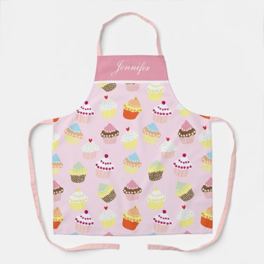 Aangepast Schort voor roze kinderbrood voor dames (Voorkant)